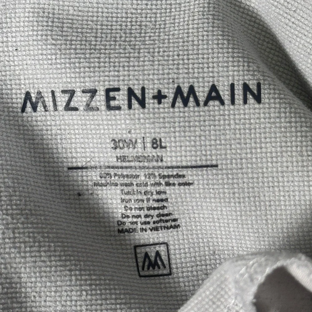 Mizzen+Main Helmsman Mens Performance Golf Shorts 30W Grey White Camo Stretch 8L